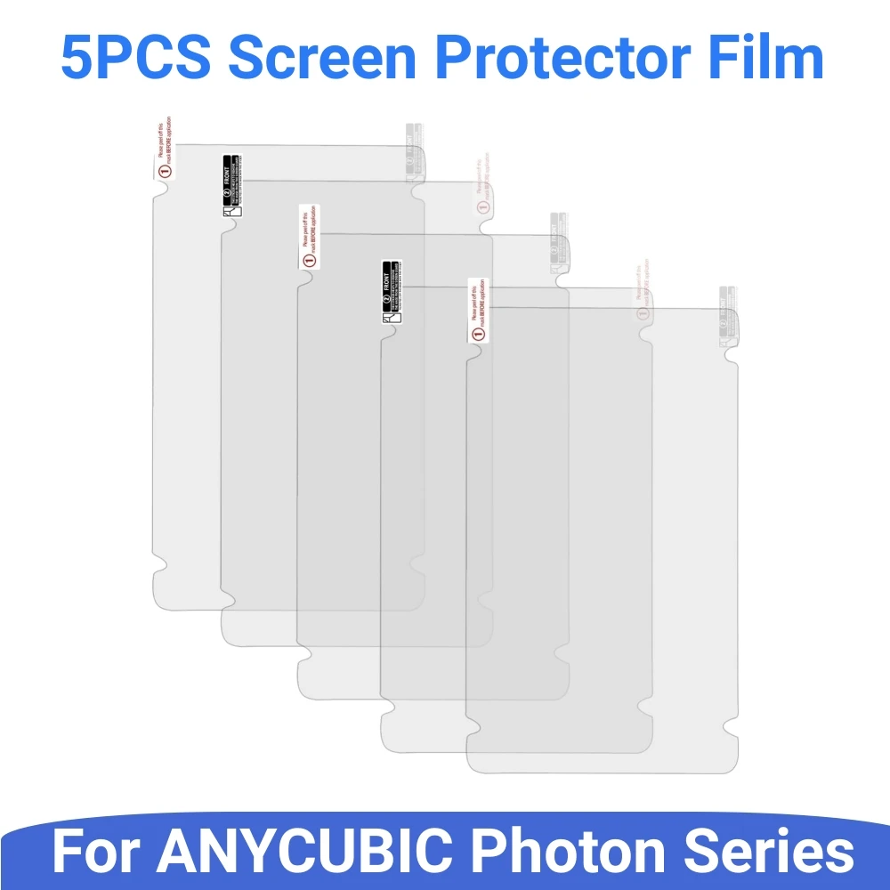 5 штук защитных пленок для LCD-экранов для серии ANYCUBIC Photon, защитные пленки с защитой от царапин, аксессуары для 3D-принтеров Anycubic.
5 штук защитных пленок для LCD-экранов для серии ANYCUBIC Photon, защитные пленки с защитой от царапин, аксессуары для 3D-принтеров Anycubic.