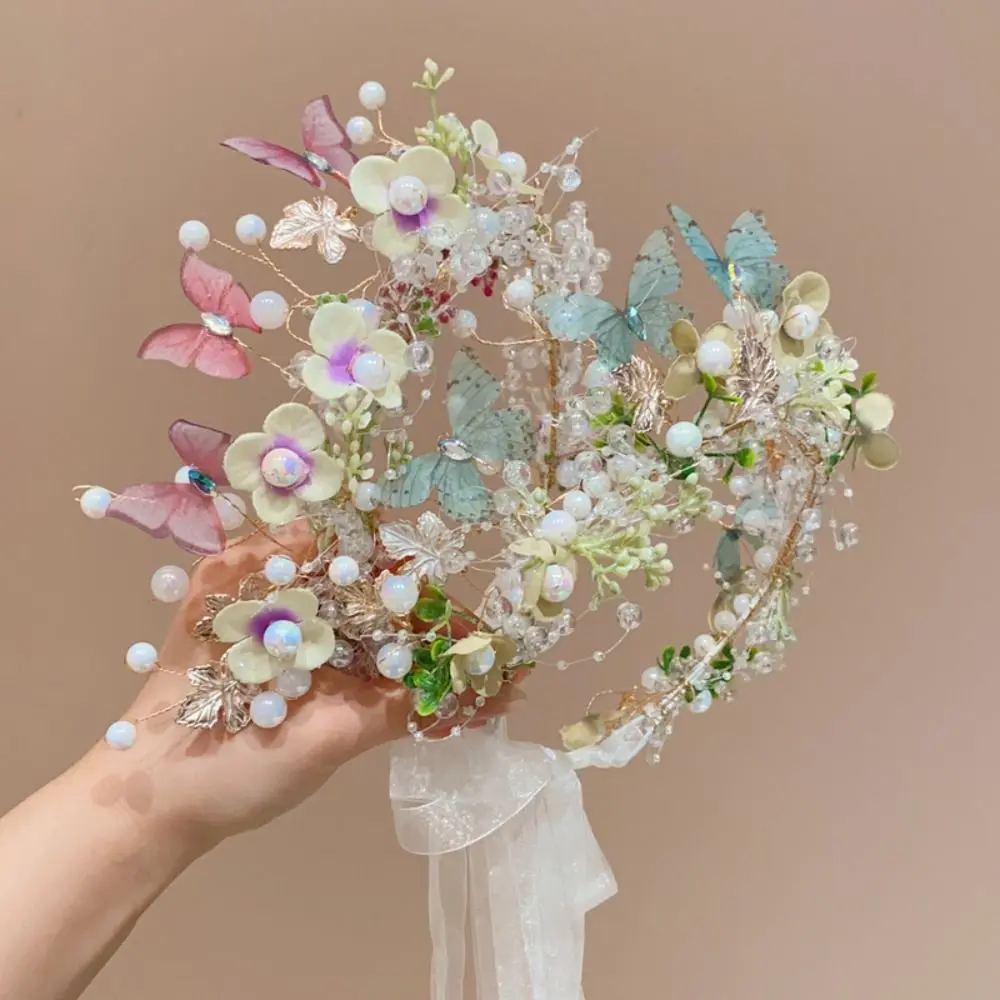 Beautiful Forest Garland Headdress Butterfly Floral Crown Pearl Head Hoop Child Wreath Holiday Party
Beautiful Forest Garland Headdress Butterfly Floral Crown Pearl Head Hoop Child Wreath Holiday Party