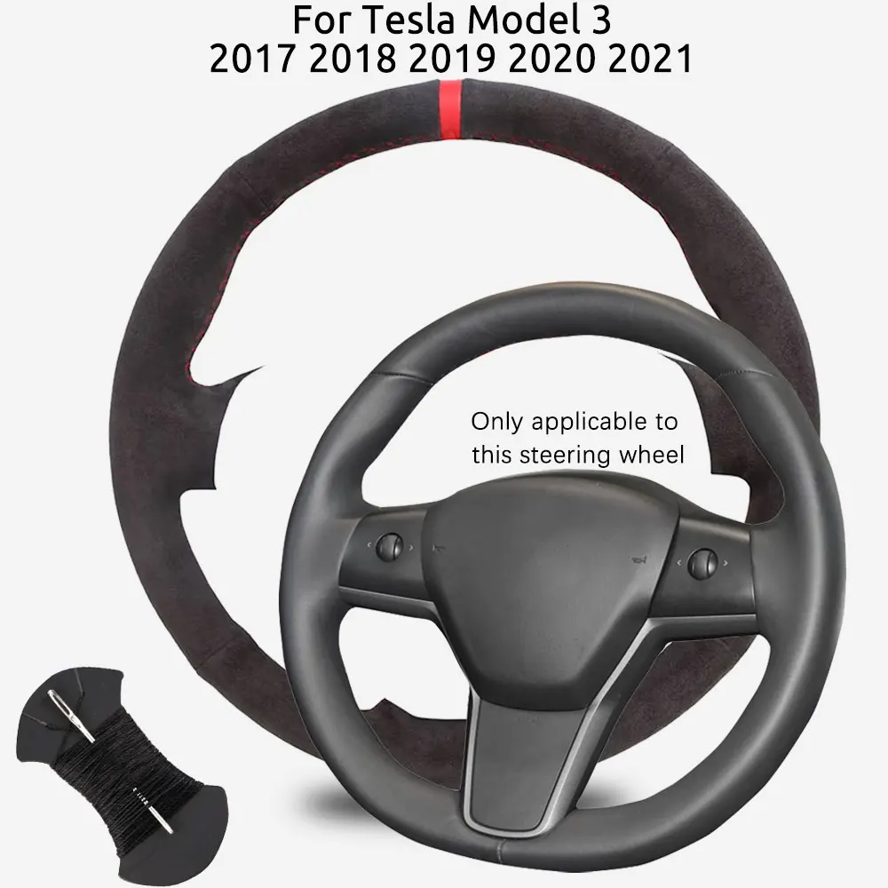 Suede Car Steering Wheel Cover For Tesla Model 3 2017 2018 2019 2020 2021 Soft Leather Auto Accessories
Suede Car Steering Wheel Cover For Tesla Model 3 2017 2018 2019 2020 2021 Soft Leather Auto Accessories