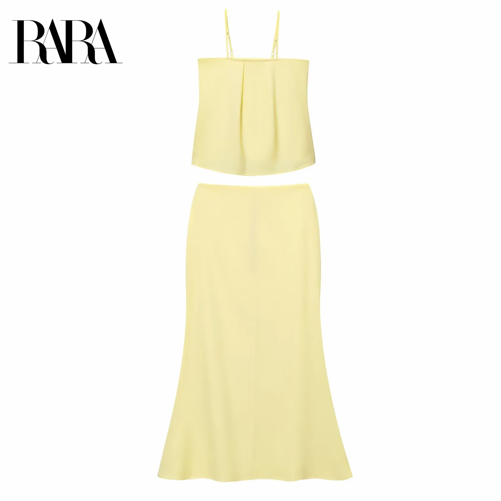 RARA2025 Women's Summer New Pleated Boat Neck Elegant Sleeveless Halter Top and Mid Length Linen Blend Mermaid Pencil Skirt
RARA2025 Women's Summer New Pleated Boat Neck Elegant Sleeveless Halter Top and Mid Length Linen Blend Mermaid Pencil Skirt