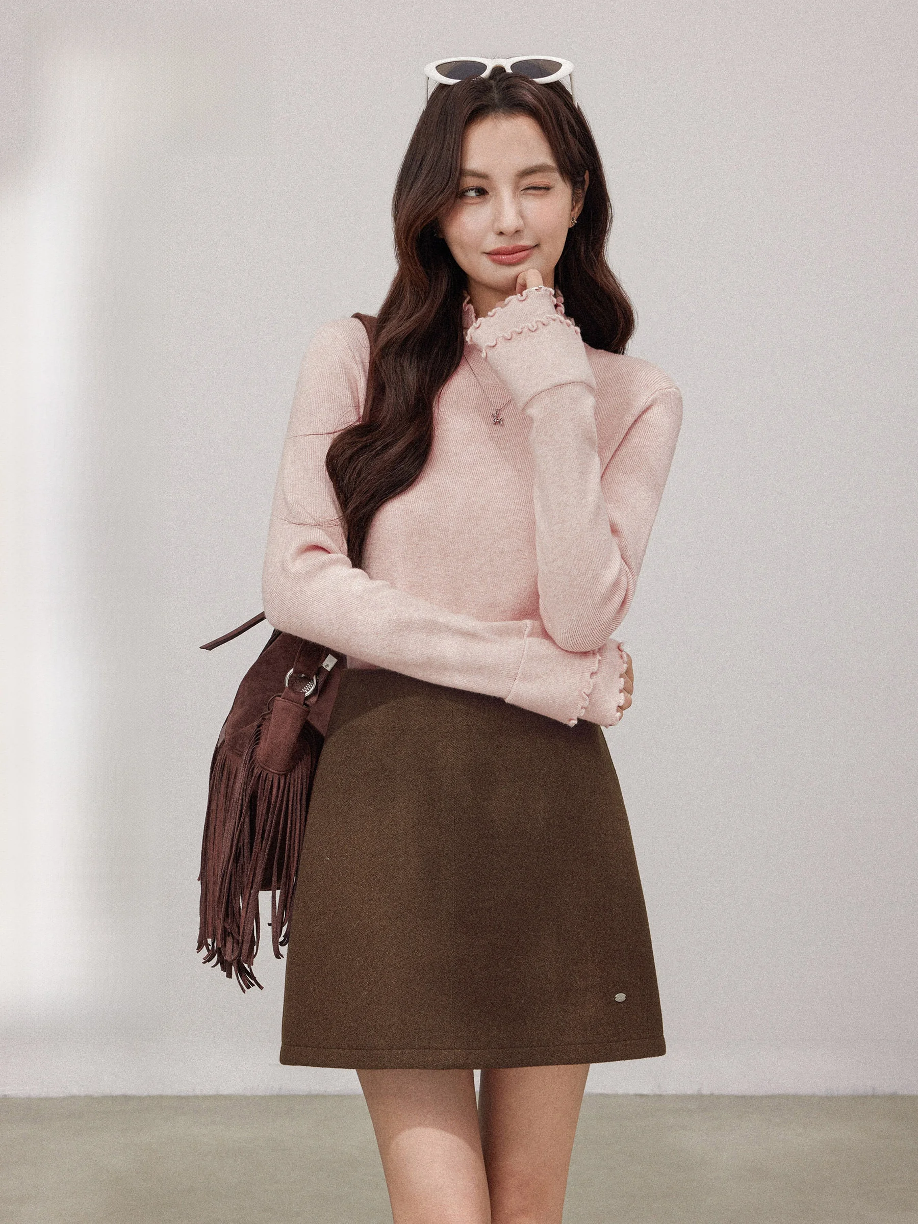 Zhang Dou Dou Knitted Long Sve f High Collar Women's Inner Wear Top Wooden Design Casual Sle Breathable Fabric
Zhang Dou Dou Knitted Long Sve f High Collar Women's Inner Wear Top Wooden Design Casual Sle Breathable Fabric