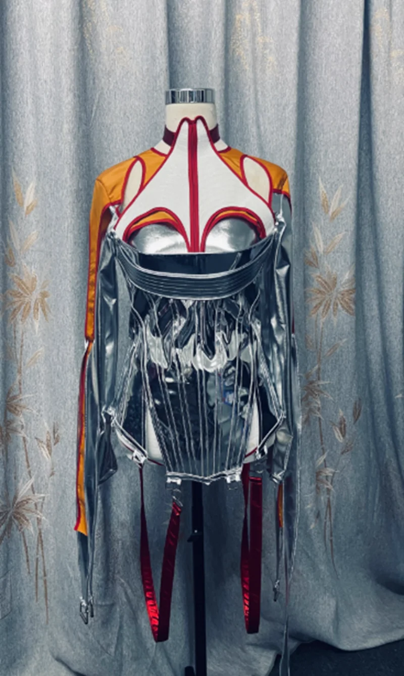 Orange Silver Patchwork Costume Nightclub Fashion Trend Casual Sports Outfit GOGO Sexy Personalized Singer Dance Stage Club Wear
Orange Silver Patchwork Costume Nightclub Fashion Trend Casual Sports Outfit GOGO Sexy Personalized Singer Dance Stage Club Wear