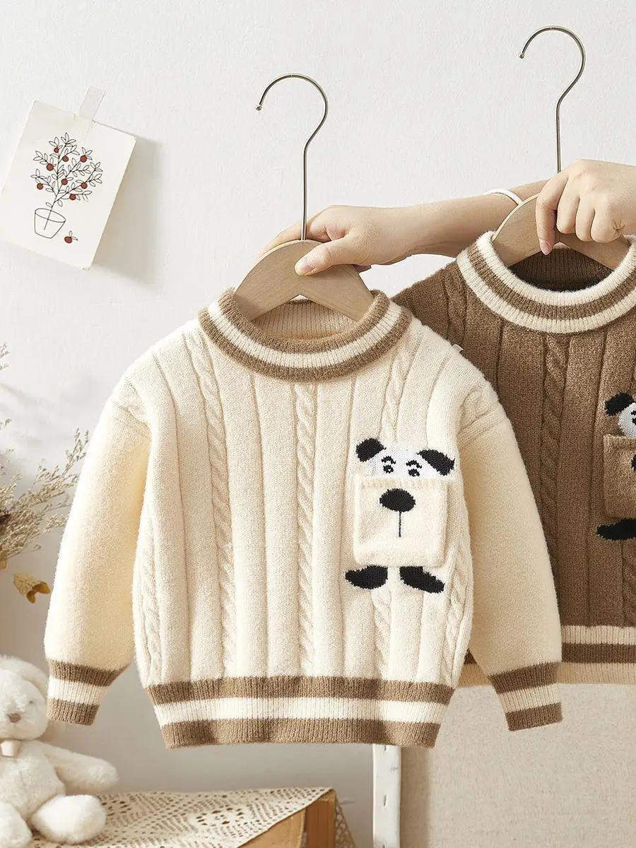 Детский вязаный свитер для мальчиков, не скатывающийся, базовый слой, модный, осенне-зимний, новинка, для маленьких и средних детей
Детский вязаный свитер для мальчиков, не скатывающийся, базовый слой, модный, осенне-зимний, новинка, для маленьких и средних детей