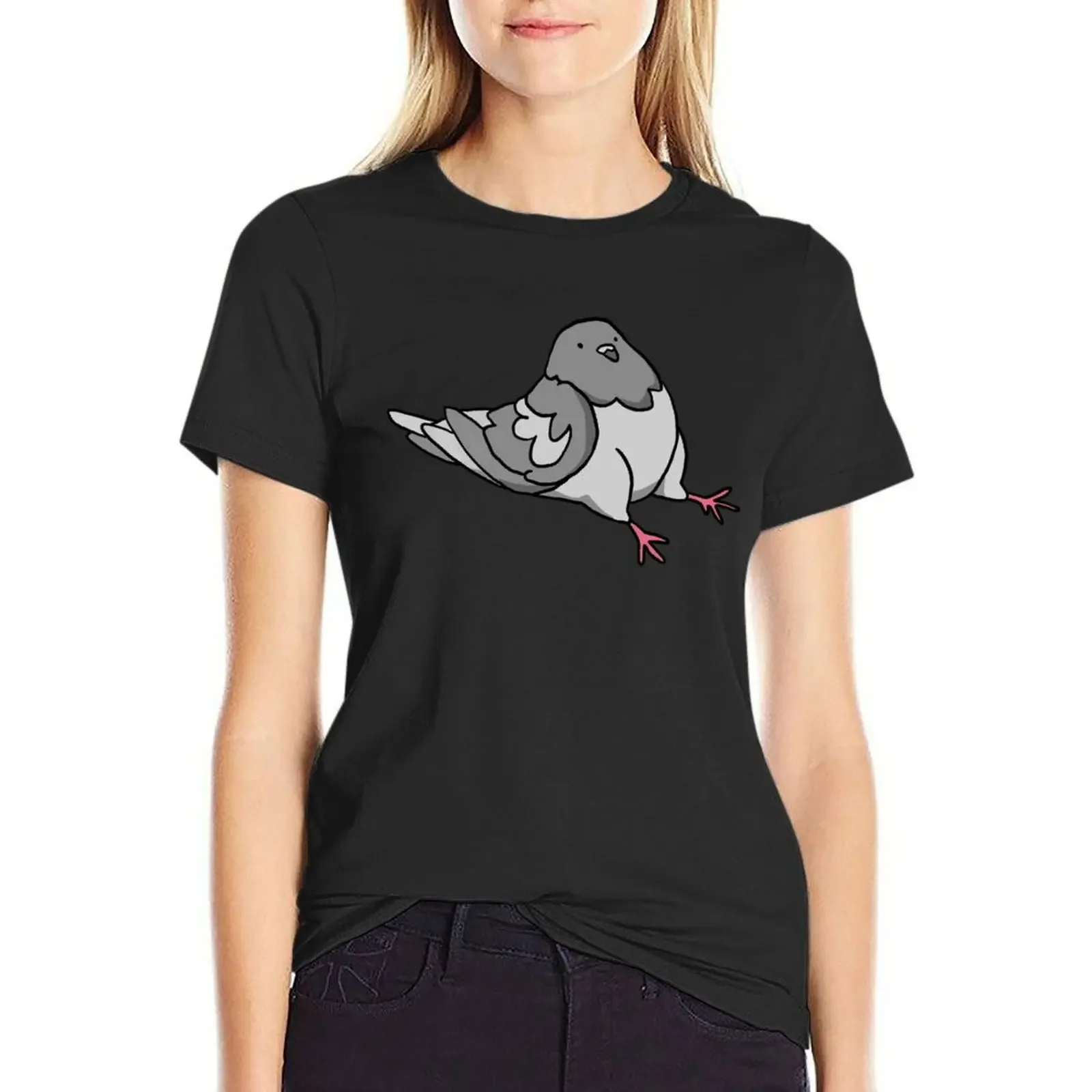sitting pigeon T-Shirt sweat hippie clothes Short sleeve tee fashion woman blouse 2024
sitting pigeon T-Shirt sweat hippie clothes Short sleeve tee fashion woman blouse 2024