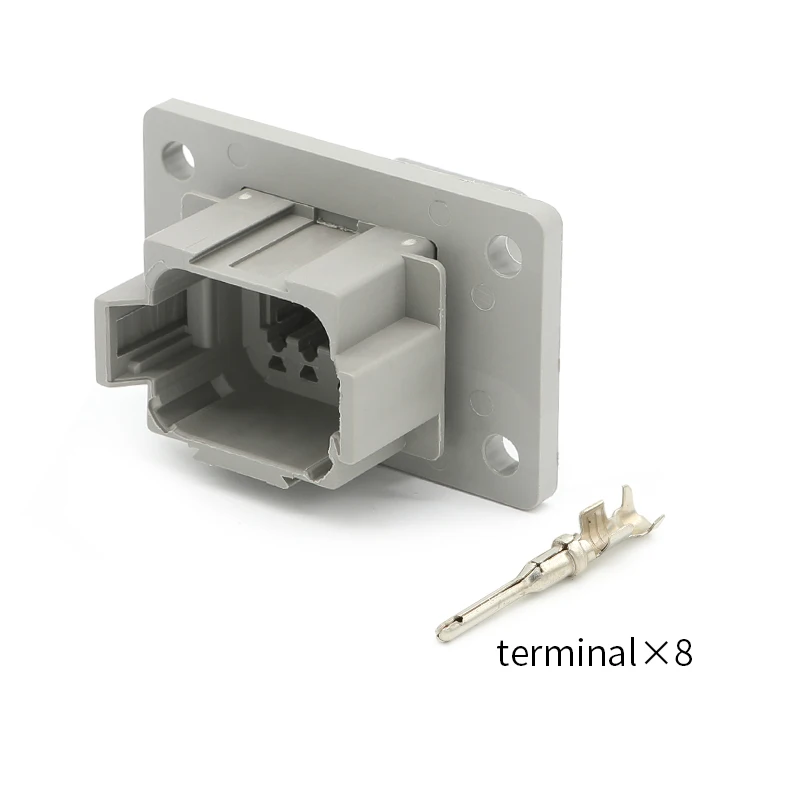DT04-8P-L012 DEUTSCH Automotive wire harness connector Male plug 8-pin waterproof band flange with male terminal 1060-16-0122
DT04-8P-L012 DEUTSCH Automotive wire harness connector Male plug 8-pin waterproof band flange with male terminal 1060-16-0122