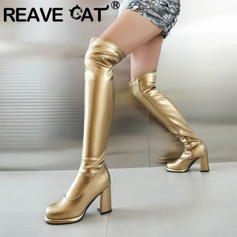 Женские ботфорты стрейч REAVE CAT, модные полусапожки на блочном каблуке 8,5 см и платформе, размеры 46, 47, 48
Женские ботфорты стрейч REAVE CAT, модные полусапожки на блочном каблуке 8,5 см и платформе, размеры 46, 47, 48