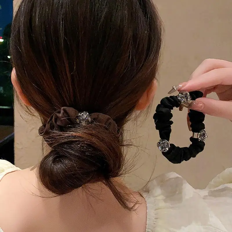 Premium Rhinestone Hair Band Korean Style High Elasticity Versatile Durable for Bun Ponytail Women Daily Use Black
Premium Rhinestone Hair Band Korean Style High Elasticity Versatile Durable for Bun Ponytail Women Daily Use Black