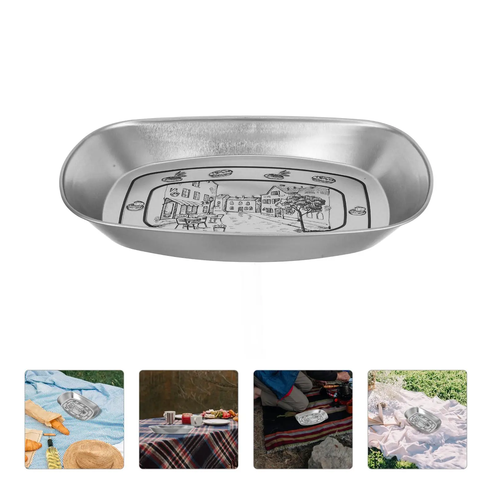 Tinplate Fruit Bowl Kitchen Counter Microwave Safe Reusable Plates Stainless Steel Tray Serving Dessert Camping Outdoor BBQ
Tinplate Fruit Bowl Kitchen Counter Microwave Safe Reusable Plates Stainless Steel Tray Serving Dessert Camping Outdoor BBQ