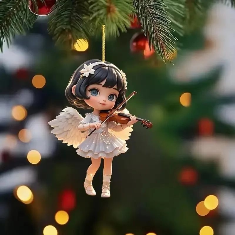 New Acrylic 2D Flat Angel Violin Home Car Hanging Accessories Christmas Gift
New Acrylic 2D Flat Angel Violin Home Car Hanging Accessories Christmas Gift