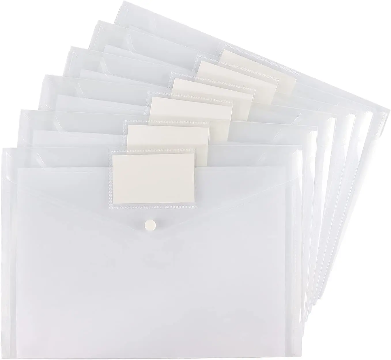 6 Pack Document Folders Plastic Envelopes Poly Envelopes File Envelopes with Label Pocket and Snap Button for Home Work Office
6 Pack Document Folders Plastic Envelopes Poly Envelopes File Envelopes with Label Pocket and Snap Button for Home Work Office
