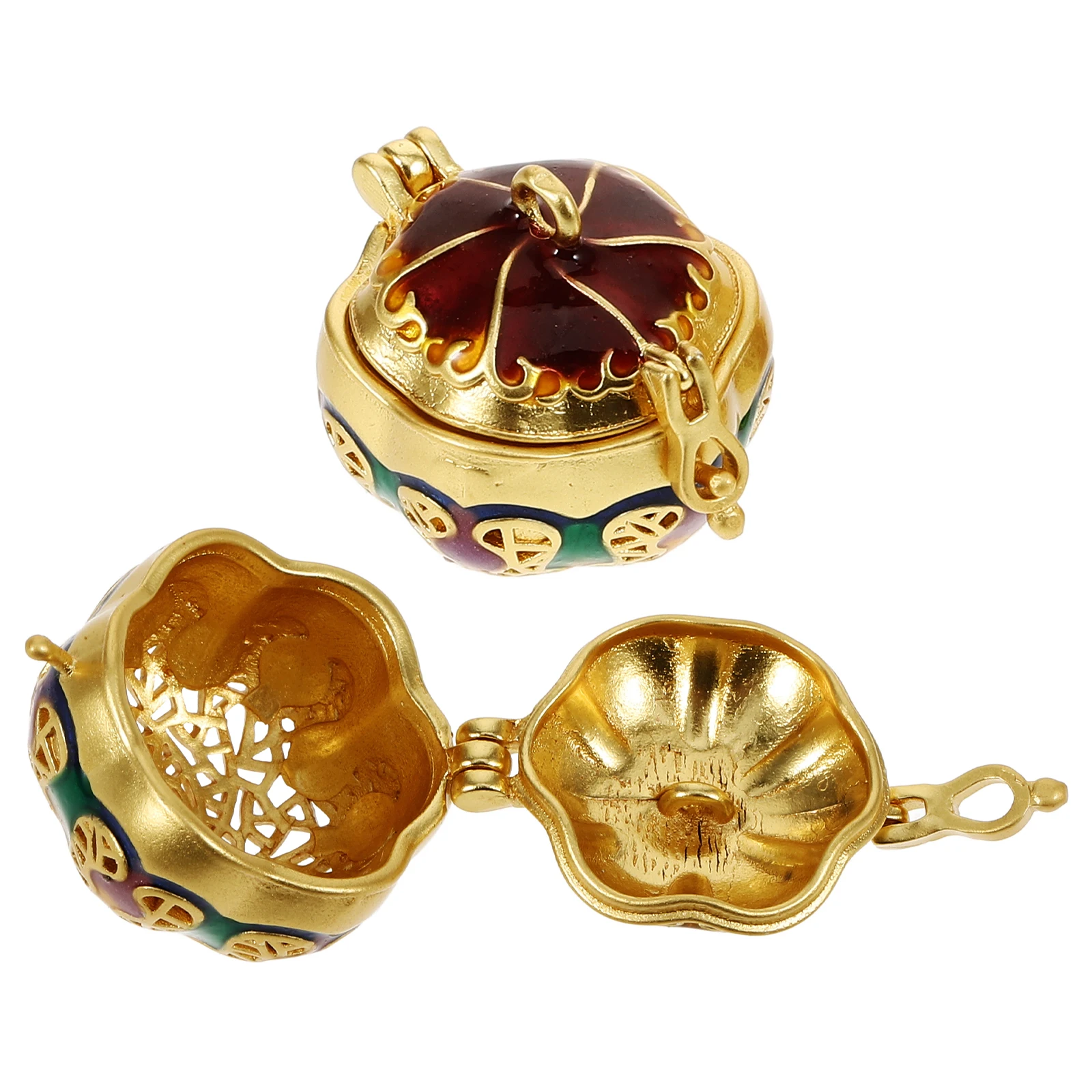 2pcs Pumpkin Sachet Pendant Hollow Flower Ball Openable Metal Alloy DIY Jewelry Accessories Charm Necklace Decor
2pcs Pumpkin Sachet Pendant Hollow Flower Ball Openable Metal Alloy DIY Jewelry Accessories Charm Necklace Decor