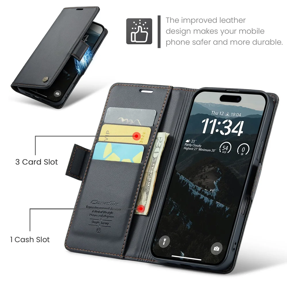 Magnetic Flip Cover Leather Card Holder Wallet Coque For iPhone 17 16 Pro Max 17 Air Case With RFID Protection Shockproof Funda
Magnetic Flip Cover Leather Card Holder Wallet Coque For iPhone 17 16 Pro Max 17 Air Case With RFID Protection Shockproof Funda