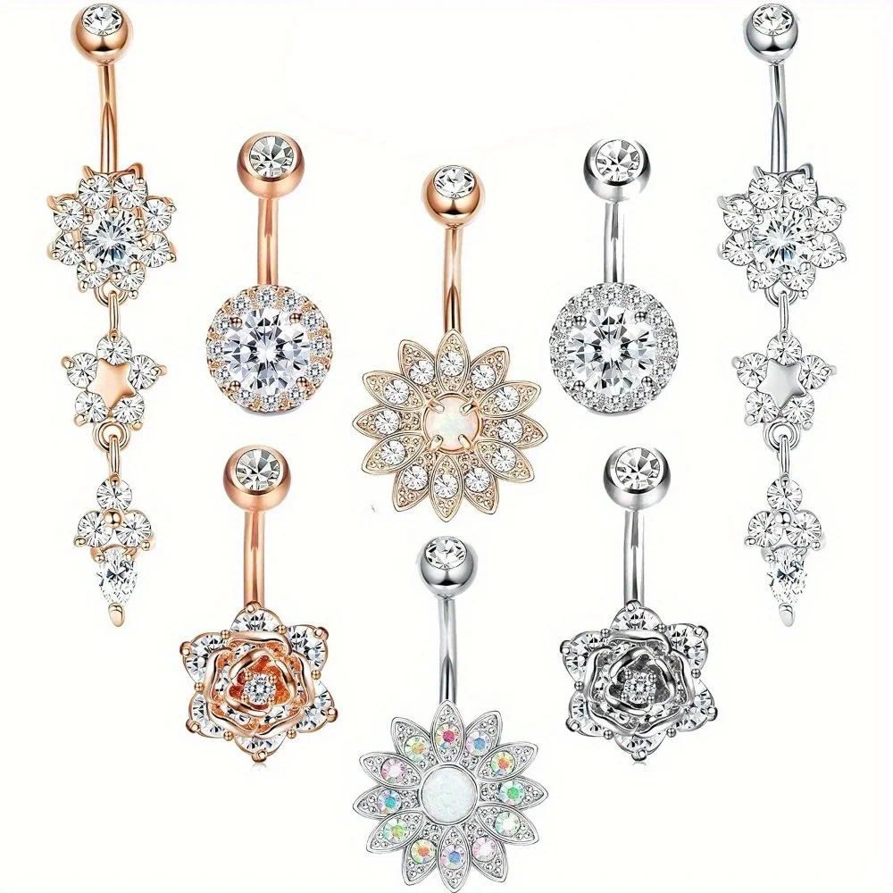 BESTEEL 1Pcs 14G Stainless Steel Hypoallergenic Belly Button Rings with CZ Gem Stylish and Durable Body Jewelry for Women Men
BESTEEL 1Pcs 14G Stainless Steel Hypoallergenic Belly Button Rings with CZ Gem Stylish and Durable Body Jewelry for Women Men