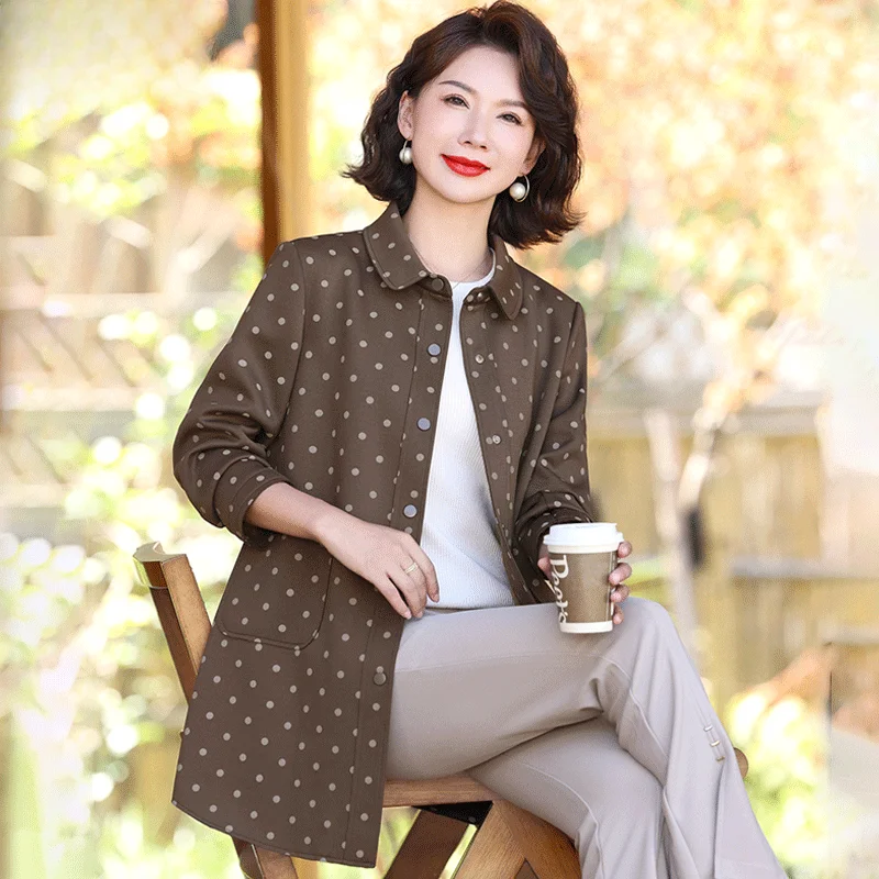 Casual Loose Thin Women's Jaet Autumn Faion Outerwear for Middle-Aged Mothers Spring Summer Autumn Seasonal plus Size Top
Casual Loose Thin Women's Jaet Autumn Faion Outerwear for Middle-Aged Mothers Spring Summer Autumn Seasonal plus Size Top