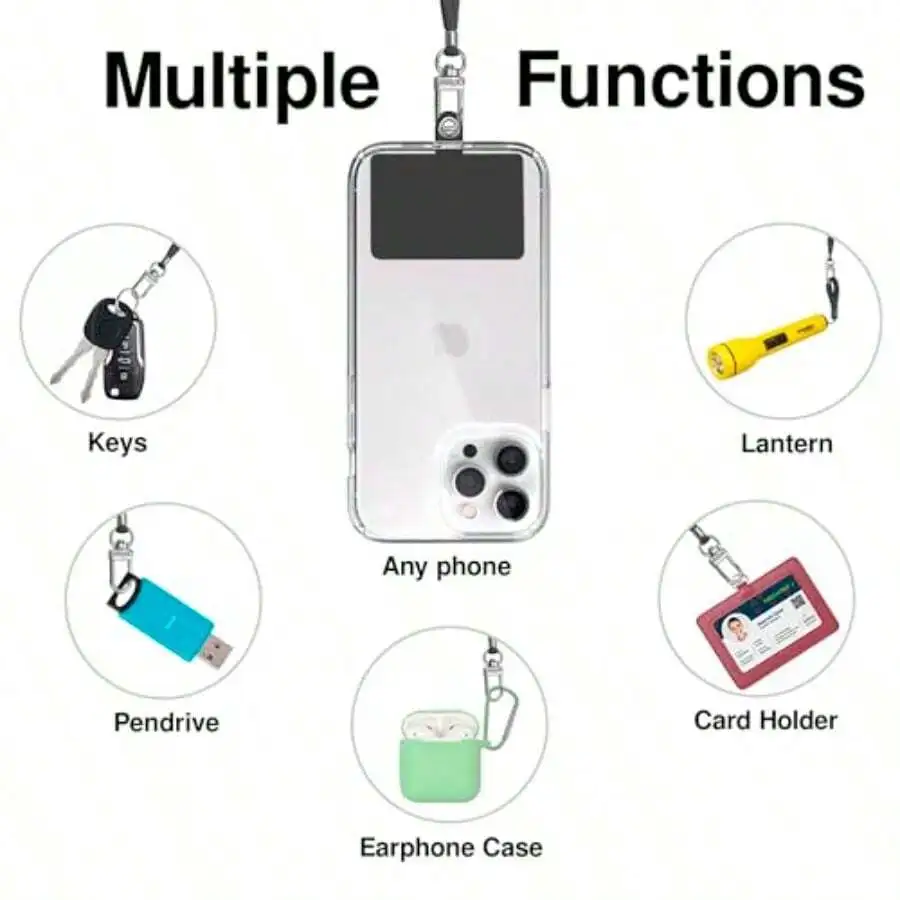 Universal Phone Lanyard With Multi-Function Holder Adjustable Neck Strap For Any Smartphone
Universal Phone Lanyard With Multi-Function Holder Adjustable Neck Strap For Any Smartphone