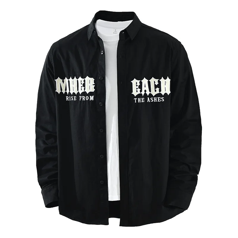 New Black Shirt Men Long Sleeve Korean Fashion Clothes Streetwear Letters Shirt Youth Top 100%Cotton Button Shirt Casual Shirts
New Black Shirt Men Long Sleeve Korean Fashion Clothes Streetwear Letters Shirt Youth Top 100%Cotton Button Shirt Casual Shirts