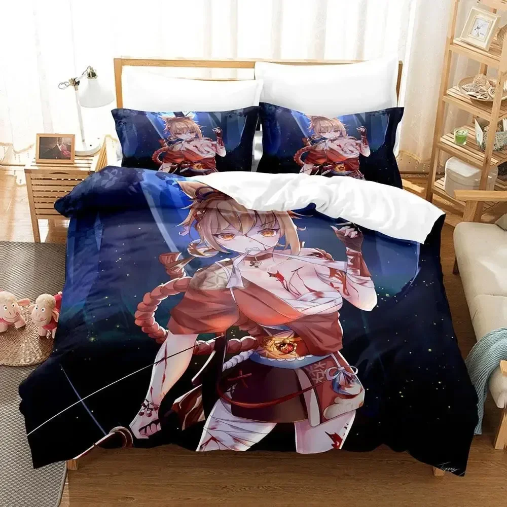 New Anime Genshin Impact Yoimiya Bedding Set King Duvet Cover Pillow Case Comforter Cover Bedclothes Bed Linens Home Textiles
New Anime Genshin Impact Yoimiya Bedding Set King Duvet Cover Pillow Case Comforter Cover Bedclothes Bed Linens Home Textiles