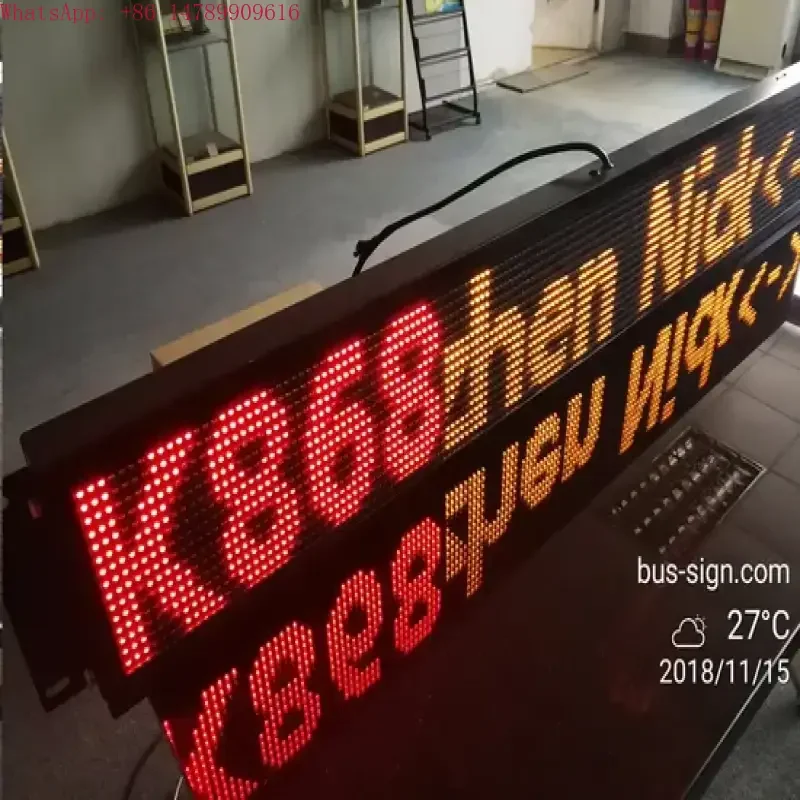 Custom Waterproof & LED DisplayHot Sell Bus Destination Sign/Bus DisplayImpact-resistant, Pressure-resistant, And Safe
Custom Waterproof & LED DisplayHot Sell Bus Destination Sign/Bus DisplayImpact-resistant, Pressure-resistant, And Safe