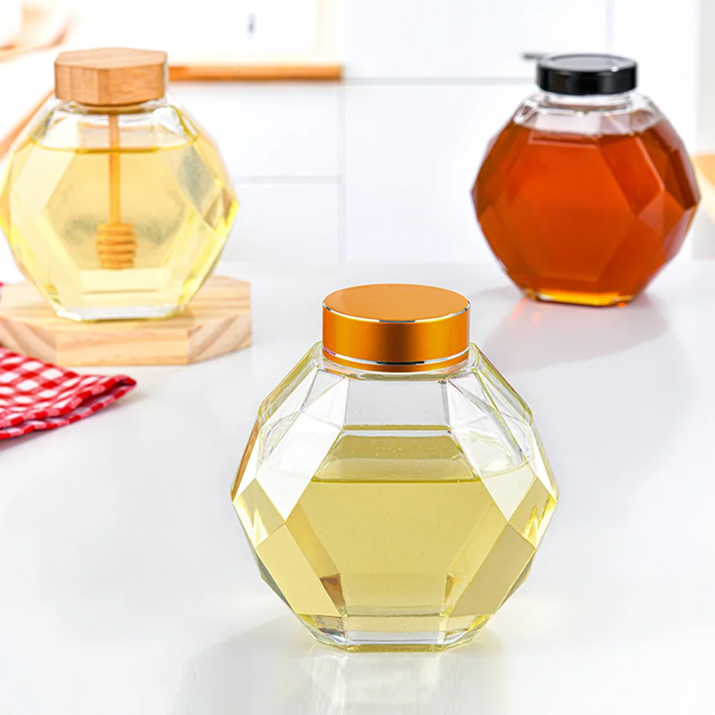 2 Pcs Glass Honeypot Hexagon Sealed Jars Transparent Honey Bottle Dried Fruit Containers Lasting Quality Material
2 Pcs Glass Honeypot Hexagon Sealed Jars Transparent Honey Bottle Dried Fruit Containers Lasting Quality Material