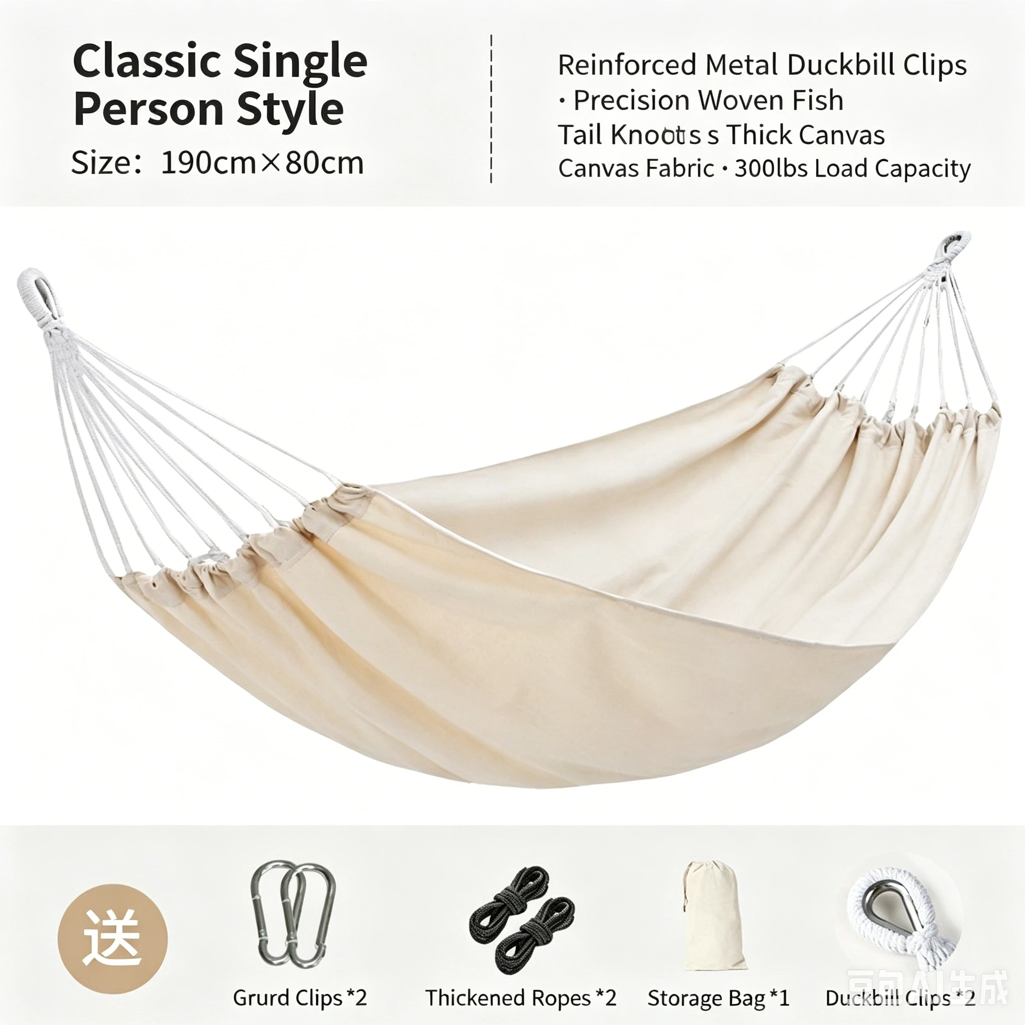 Double Hammock 190*80cm Thickened Reinforced Anti-Sway
Double Hammock 190*80cm Thickened Reinforced Anti-Sway