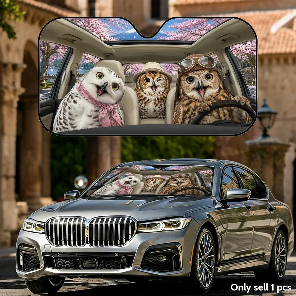Funny Owl Driving Sun Visor Aluminum Foil Windshield UV Protection Heat Insulation Cover Foldable Reusable Sun Visor Shade
Funny Owl Driving Sun Visor Aluminum Foil Windshield UV Protection Heat Insulation Cover Foldable Reusable Sun Visor Shade
