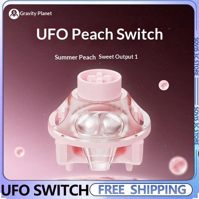 Магнитный переключатель Gravastar Peach UF0 для игровых клавиатур, 40 г/см², электромагнитный триггер, настраиваемый, RT0.005мм, аксессуары для клавиатур
Магнитный переключатель Gravastar Peach UF0 для игровых клавиатур, 40 г/см², электромагнитный триггер, настраиваемый, RT0.005мм, аксессуары для клавиатур