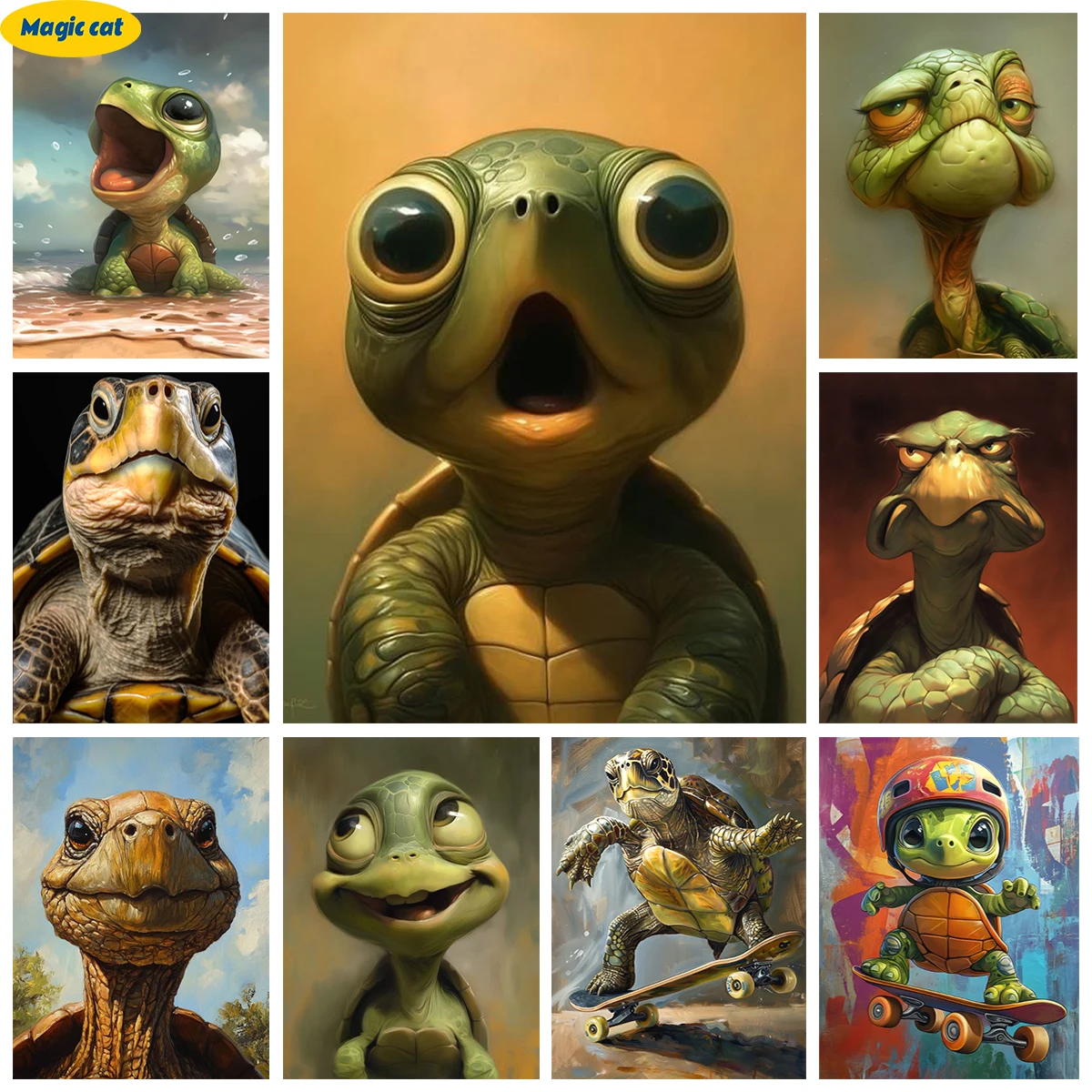 Turtle Skateboard 5D Diamond Painting Fun Animal Poster Diamond Embroidery Children's Hand Toys Mosaic Mural Home Decor Diy
Turtle Skateboard 5D Diamond Painting Fun Animal Poster Diamond Embroidery Children's Hand Toys Mosaic Mural Home Decor Diy