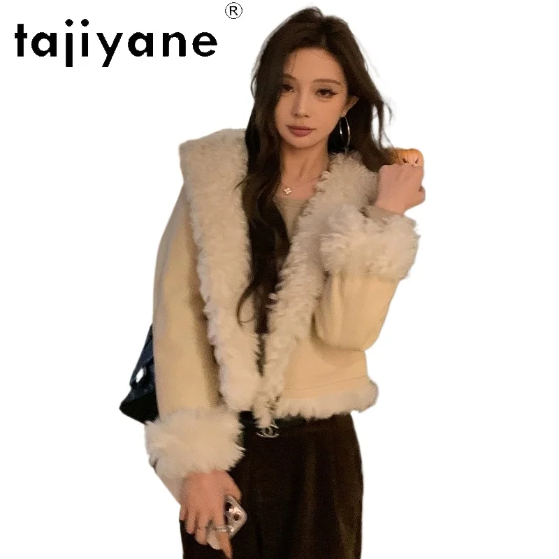 TAJIYANE Shearling Double-faced Wool Fur Coat Woman Hooded Tops Short Real Fur Jacket Winter Coats Women Clothing Jackets Casaco
TAJIYANE Shearling Double-faced Wool Fur Coat Woman Hooded Tops Short Real Fur Jacket Winter Coats Women Clothing Jackets Casaco