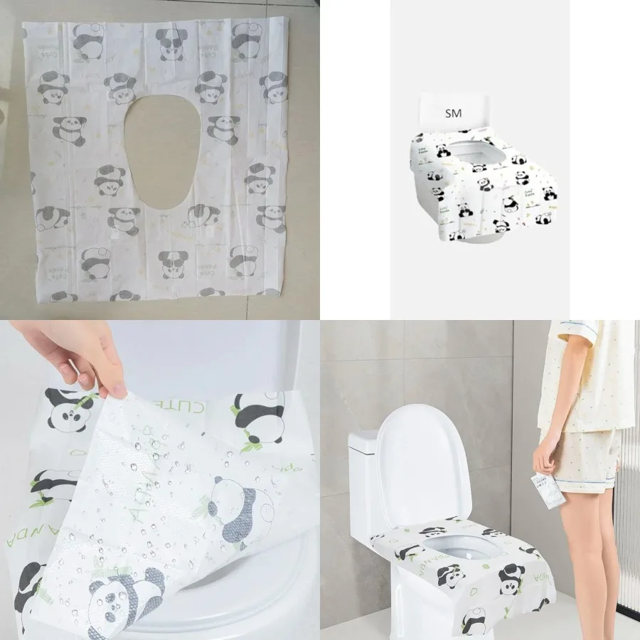 Одноразовые чехлы на сиденья унитаза в индивидуальной упаковке с милым принтом панды для детей и взрослых, 60x65 см, упаковка из 20 штук, удобные для путешествий
Одноразовые чехлы на сиденья унитаза в индивидуальной упаковке с милым принтом панды для детей и взрослых, 60x65 см, упаковка из 20 штук, удобные для путешествий