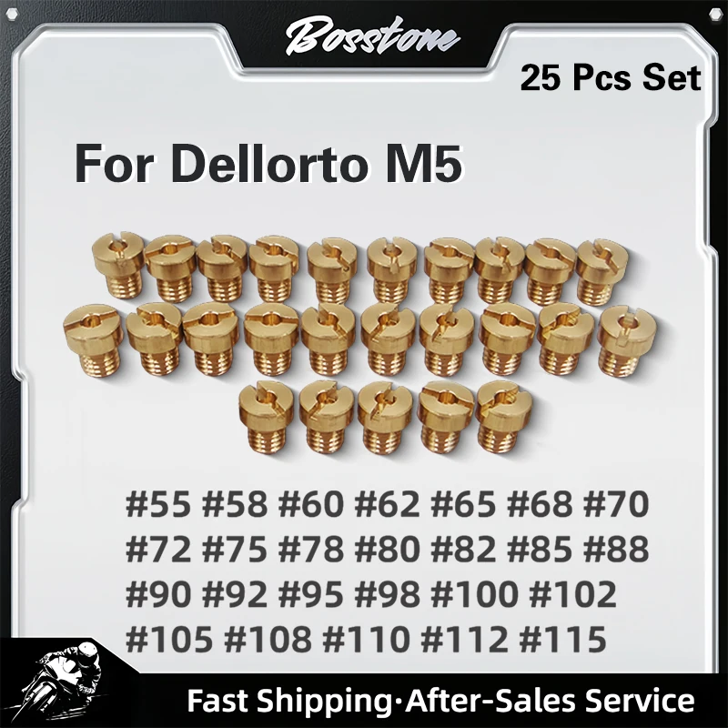 25PCS Main Jet 55#-115# M5 5mm Thread For Dellorto Carburetor Vergaser SHA 13 14/SHBC/SHB Injector Nozzle Size M5x7x8
25PCS Main Jet 55#-115# M5 5mm Thread For Dellorto Carburetor Vergaser SHA 13 14/SHBC/SHB Injector Nozzle Size M5x7x8