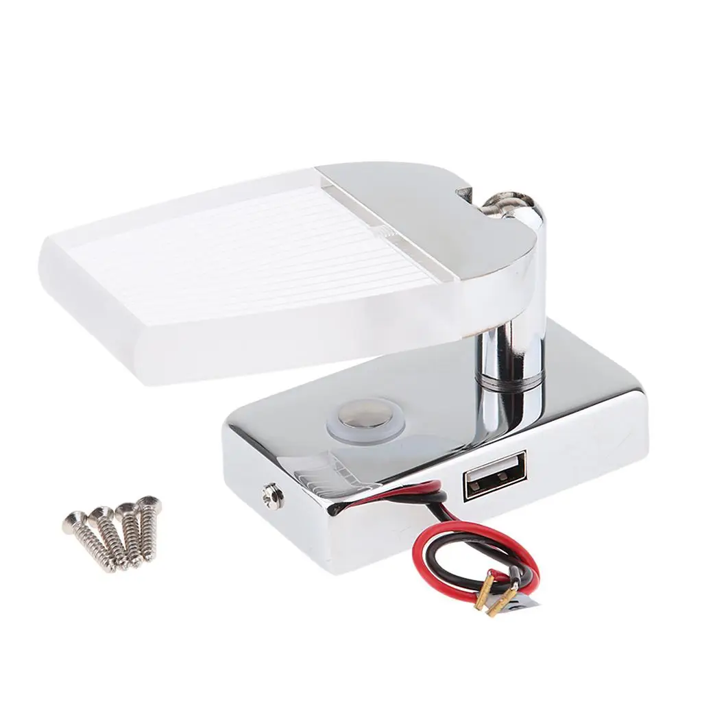 USB Powered LED Reading dimming Switch 12/24V Adjustable Marine Boat Swivel Wall Lamp
USB Powered LED Reading dimming Switch 12/24V Adjustable Marine Boat Swivel Wall Lamp