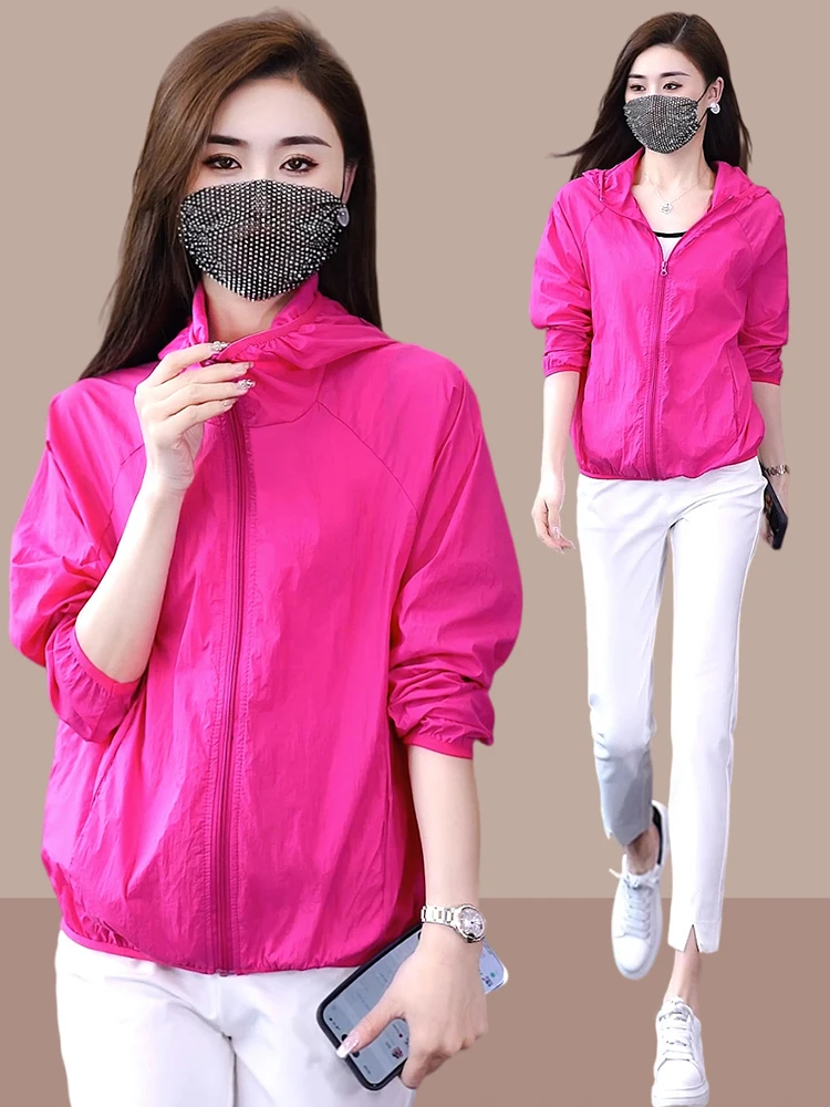 Summer 2026 New Ice Silk Thin Women's Sun Protection Clothing Fashionable All-Match Loose Fit Long Sleeve Hooded Jacket
Summer 2026 New Ice Silk Thin Women's Sun Protection Clothing Fashionable All-Match Loose Fit Long Sleeve Hooded Jacket