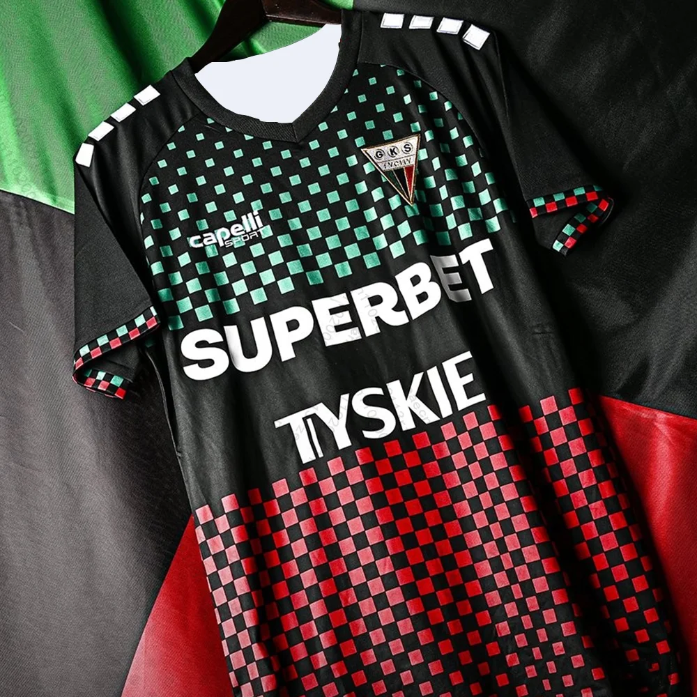 26/25 новейшие мужские трикотажные изделия Polish Super Football, быстросохнущие футболки GKS Tychy для мальчиков, новые тренировочные матчи, специальные трикотажные изделия
26/25 новейшие мужские трикотажные изделия Polish Super Football, быстросохнущие футболки GKS Tychy для мальчиков, новые тренировочные матчи, специальные трикотажные изделия