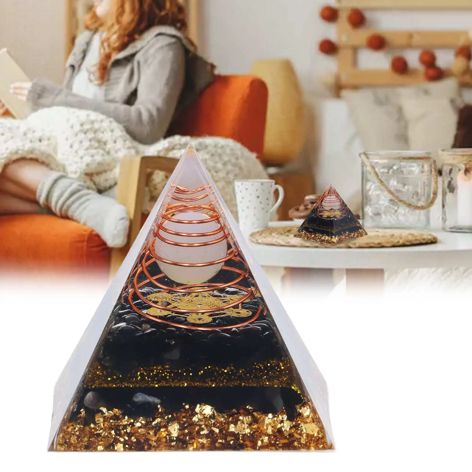 Orgone Pyramid Decorative Balancing Energy Power Stone Pyramid Ornament For Yoga Meditation Home Bedroom
Orgone Pyramid Decorative Balancing Energy Power Stone Pyramid Ornament For Yoga Meditation Home Bedroom