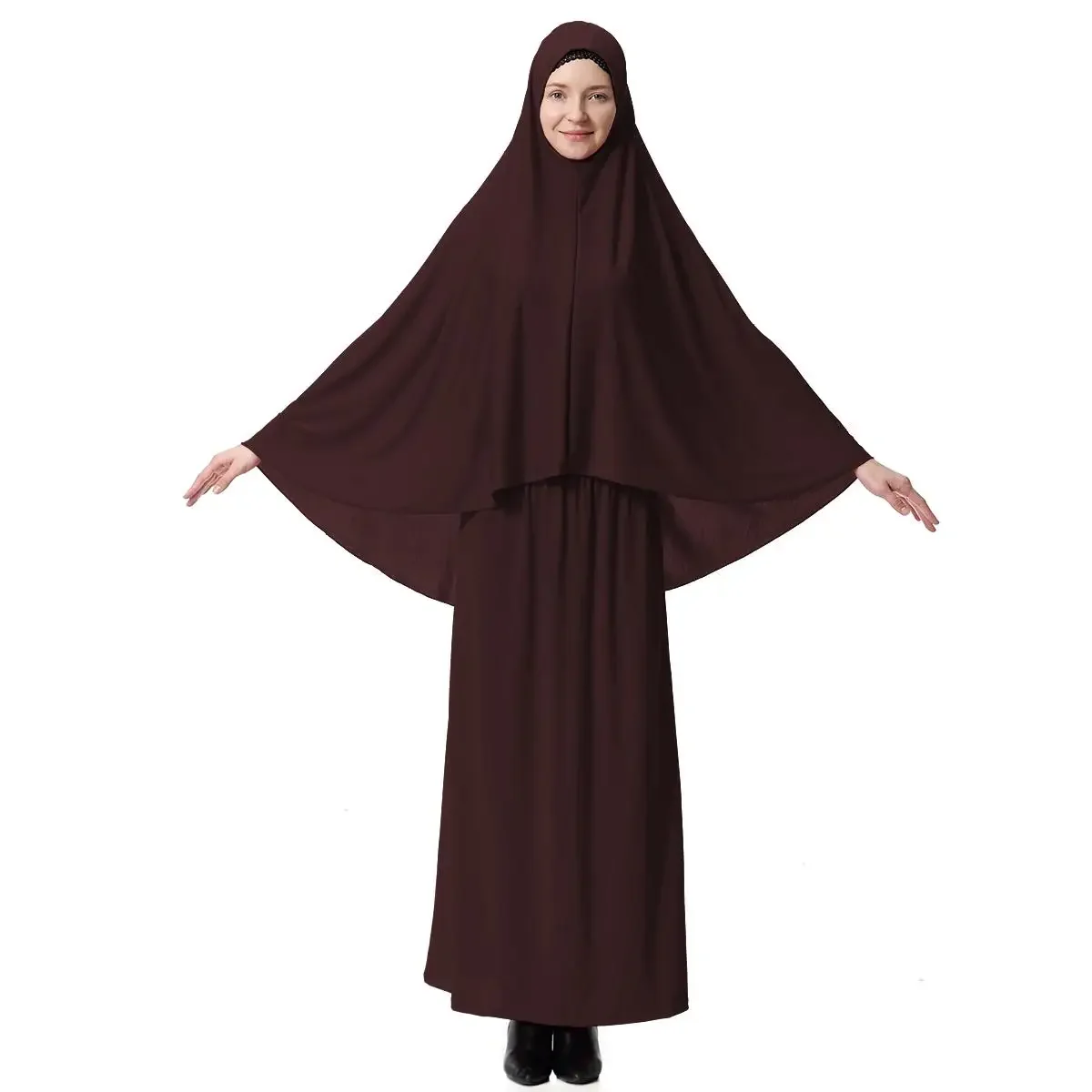 2PCS Abayas Khimar Women Muslim Hooded Hijab Dress Islamic Prayer Garment Overhead Tops Skirt Set Arabic Robe Abaya Ramadan Eid
2PCS Abayas Khimar Women Muslim Hooded Hijab Dress Islamic Prayer Garment Overhead Tops Skirt Set Arabic Robe Abaya Ramadan Eid