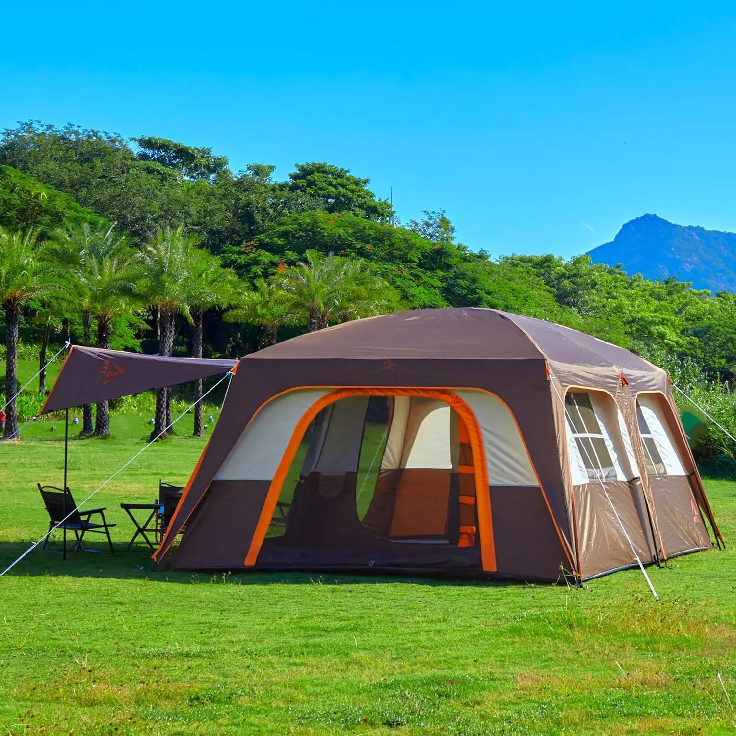Extra Large Tent 12-14 Person,Family Cabin Tents,2 Rooms,Straight Wall,2 Doors 4 Windows with Mesh,Waterproof,Straight Wall,Big Tent for Outdoor,Picnic,Camping,Gathering(Brown)
Extra Large Tent 12-14 Person,Family Cabin Tents,2 Rooms,Straight Wall,2 Doors 4 Windows with Mesh,Waterproof,Straight Wall,Big Tent for Outdoor,Picnic,Camping,Gathering(Brown)