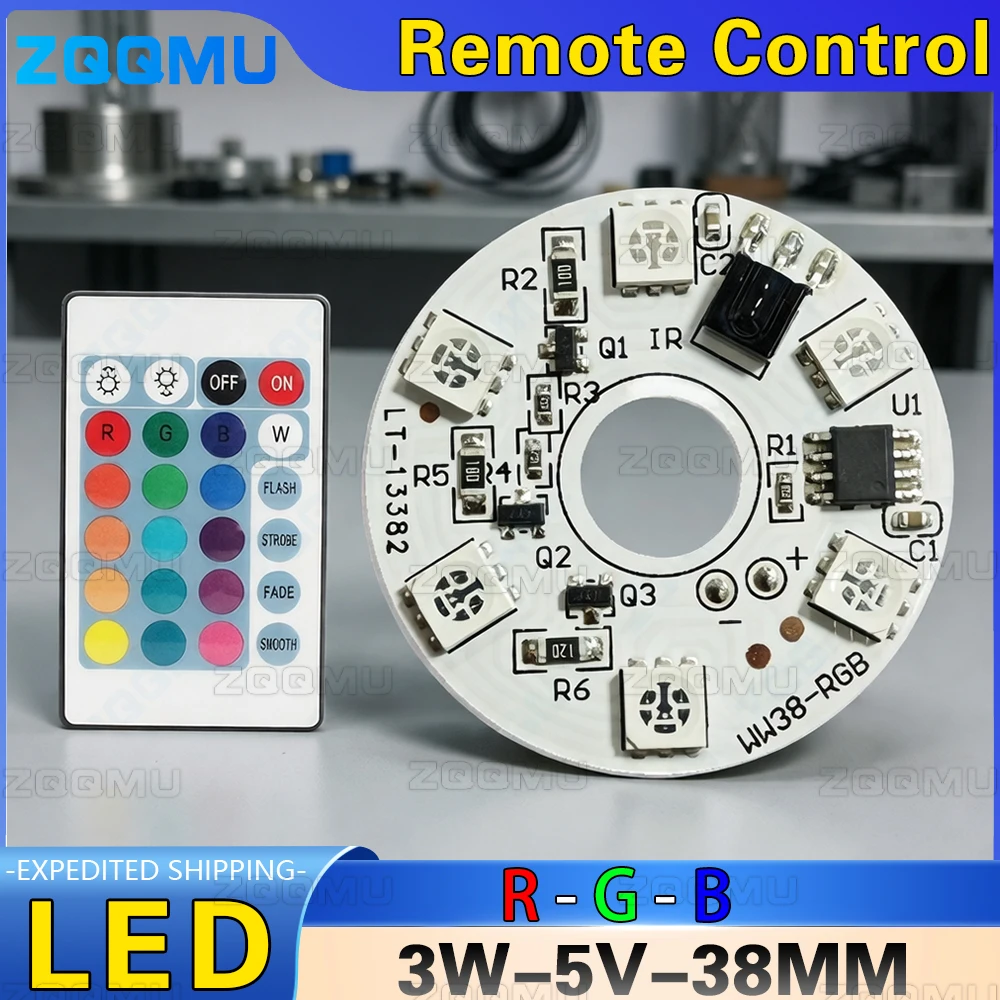 Светодиодная панель RGB 3W DC5V 38 мм с цветным градиентным чипом и пультом ДУ для DIY-светильников из буковой древесины, источник света для сценического освещения
Светодиодная панель RGB 3W DC5V 38 мм с цветным градиентным чипом и пультом ДУ для DIY-светильников из буковой древесины, источник света для сценического освещения