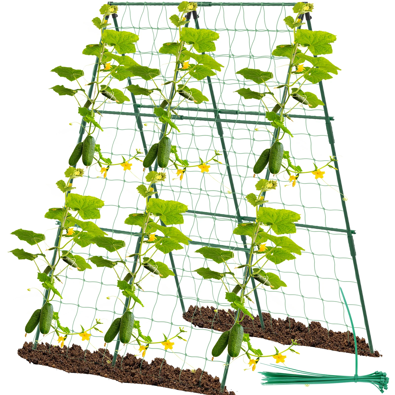 Cucumber Trellis Rust Proof A Frame Vegetable Trellis Detachable Cucumber Support Trellis With Climbing Net Trellis Clip
Cucumber Trellis Rust Proof A Frame Vegetable Trellis Detachable Cucumber Support Trellis With Climbing Net Trellis Clip