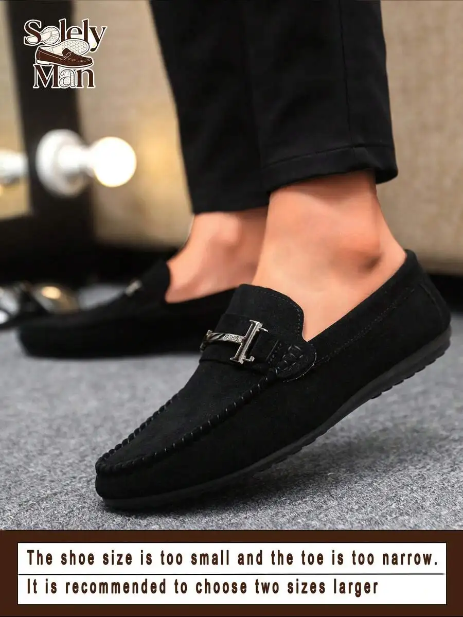Slouchy Men's Leather Loafers, slip-on moccasins soft sole canvas deck shoes for casual formal wear.
Slouchy Men's Leather Loafers, slip-on moccasins soft sole canvas deck shoes for casual formal wear.