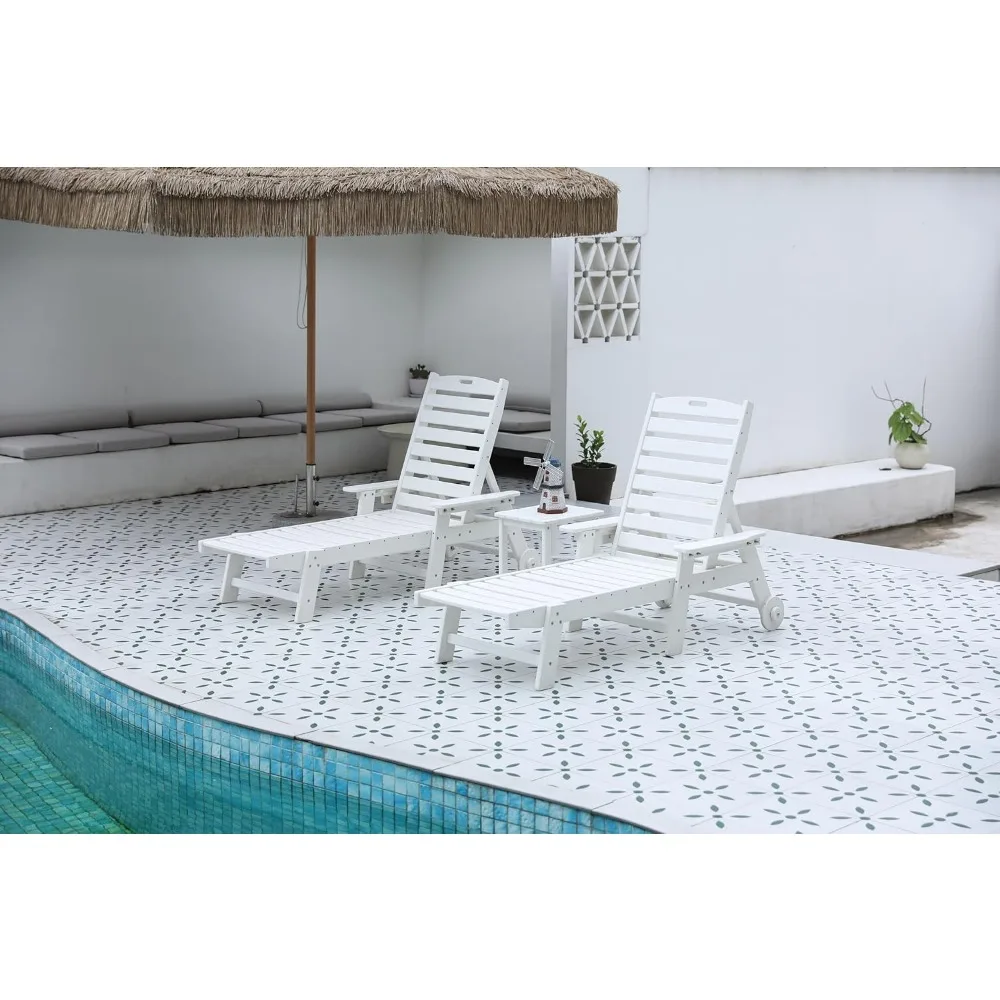 Набор из трех шезлонгов для улицы с приставным столиком — регулируемая мебель для патио с 5 позициями, устойчивая к атмосферным воздействиям HDPE Lounge Ch
Набор из трех шезлонгов для улицы с приставным столиком — регулируемая мебель для патио с 5 позициями, устойчивая к атмосферным воздействиям HDPE Lounge Ch