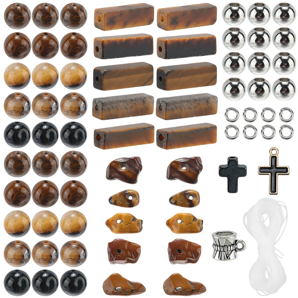 DIY Tiger Eye Beads Stretch Bracelets Making Kits 13~14x4~4.5x4~4.5mm hole: 1.2mm 20pcs
DIY Tiger Eye Beads Stretch Bracelets Making Kits 13~14x4~4.5x4~4.5mm hole: 1.2mm 20pcs