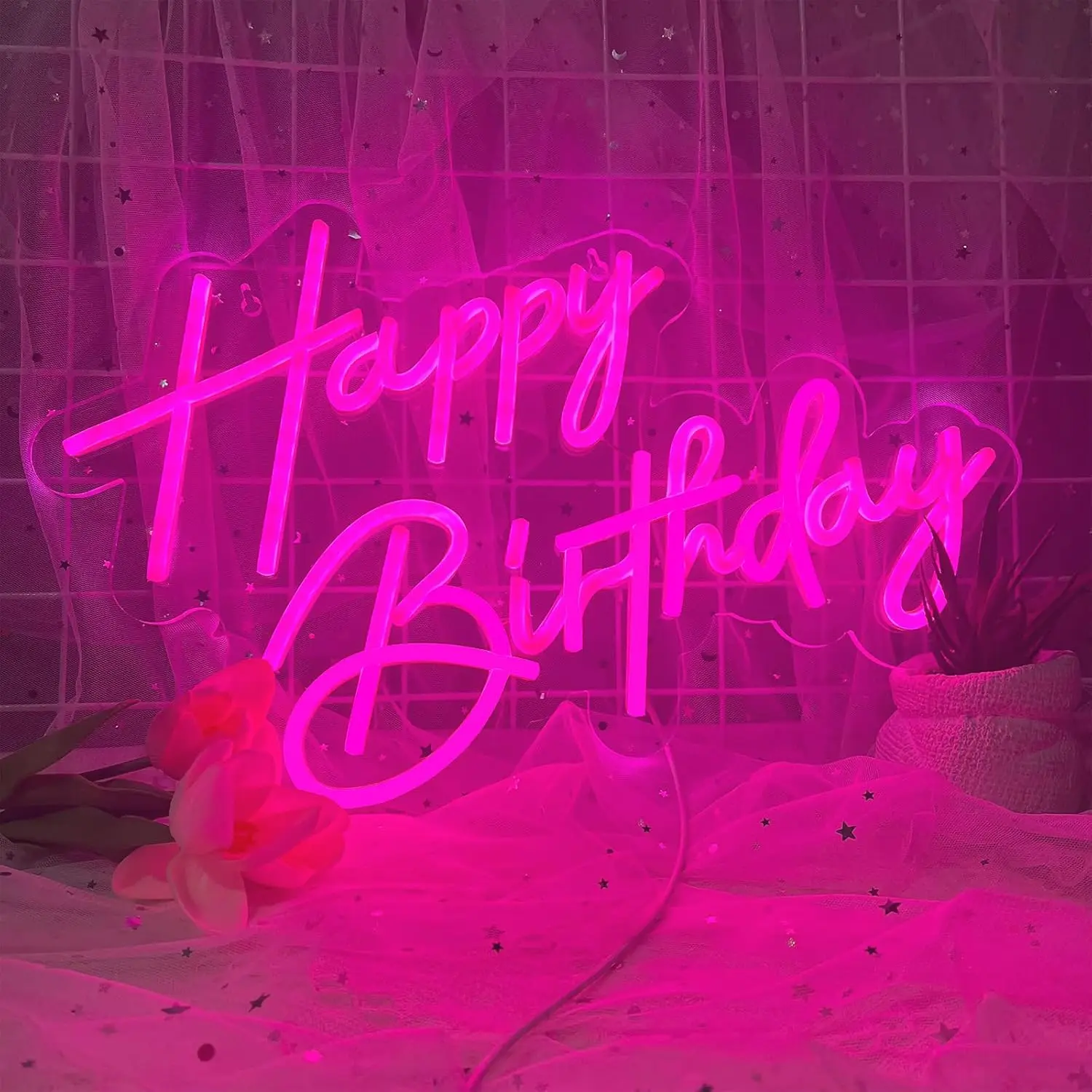 Happy Birthday Neon Sign for Wall Decor, Pink Led Neon Light Signs, Art Decoration Happy Birthday Neon Light Sign for All Birthd
Happy Birthday Neon Sign for Wall Decor, Pink Led Neon Light Signs, Art Decoration Happy Birthday Neon Light Sign for All Birthd