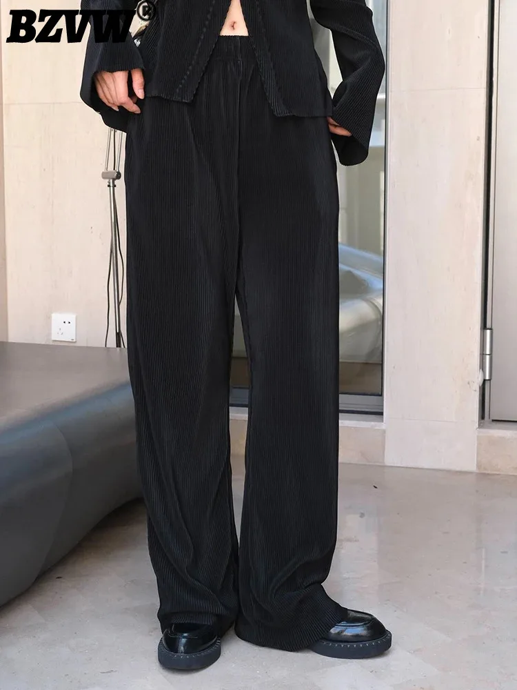 BZVW Pleated Casual Wide Elg Pants For Women Elastic High Waist Solid Color Full Length Trousers 2024 Autumn New 25A8627
BZVW Pleated Casual Wide Elg Pants For Women Elastic High Waist Solid Color Full Length Trousers 2024 Autumn New 25A8627