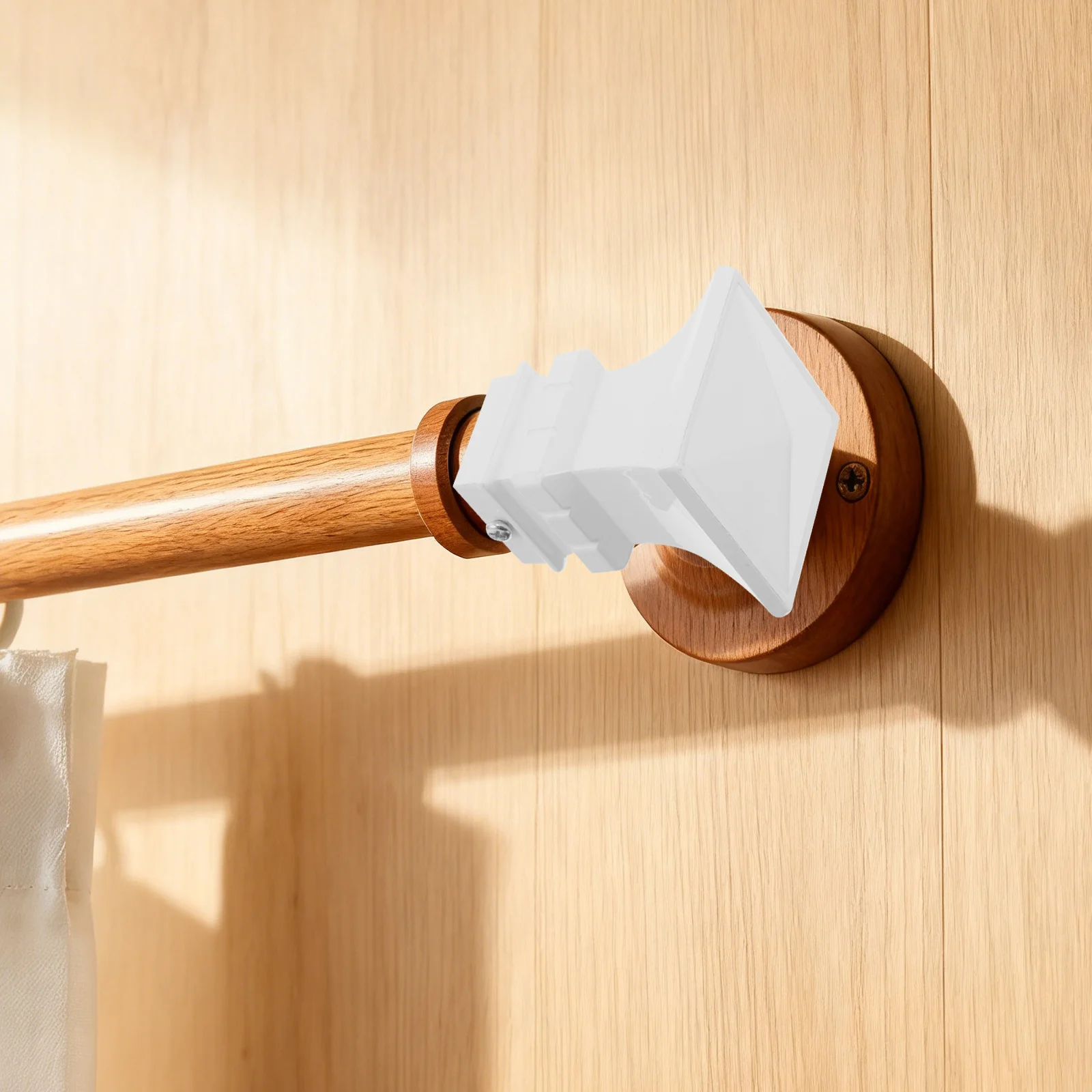 Stylish Iron Curtain Rod End Cap White Decorative Finial Plug for Drapery Closet Rods Window Curtain Hardware End Caps