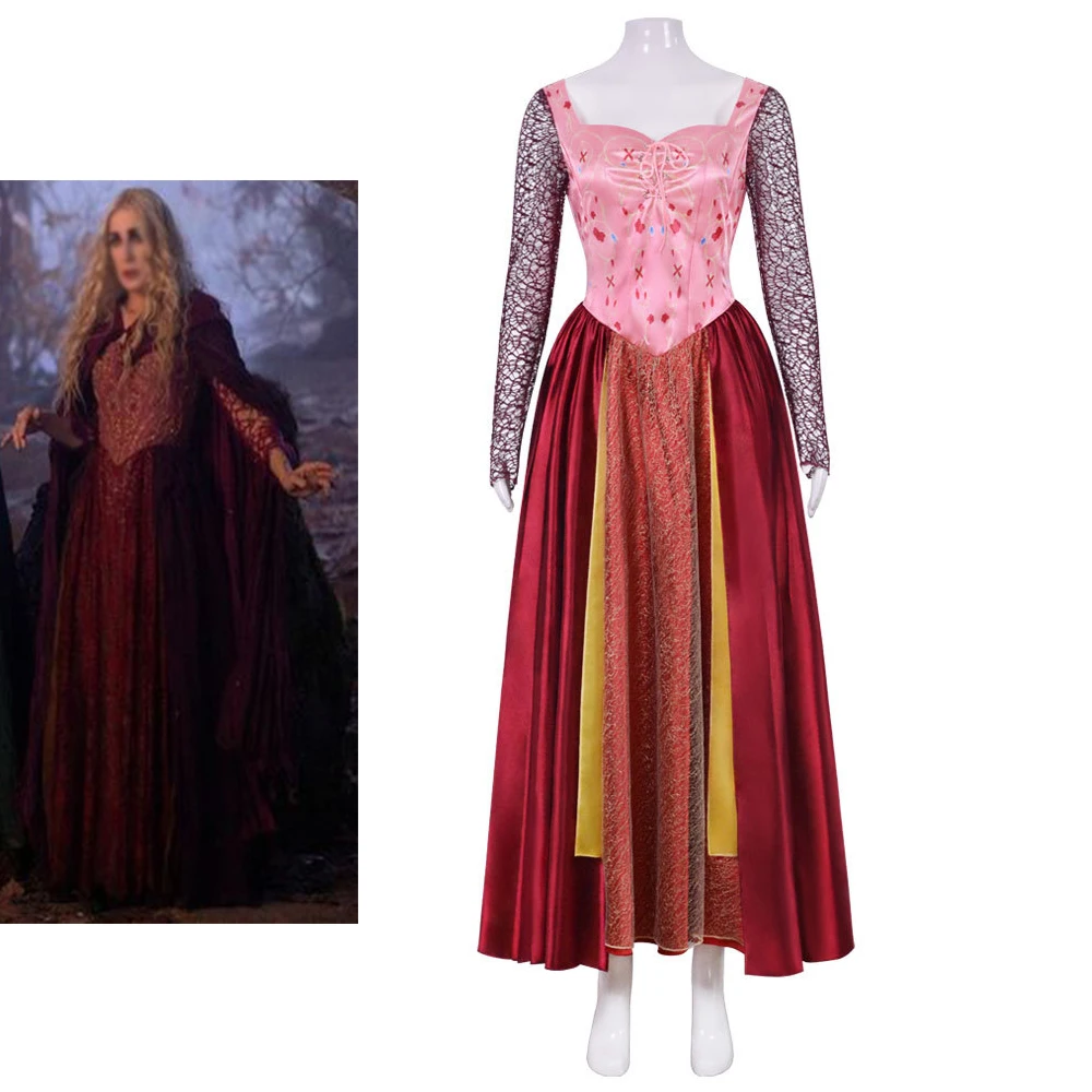 Sarah Cos Sanderson Costume Halloween Carnival Witch Cosplay Dress Women Fantasia Fancy Ball Gown Theatre Show Outfits
Sarah Cos Sanderson Costume Halloween Carnival Witch Cosplay Dress Women Fantasia Fancy Ball Gown Theatre Show Outfits