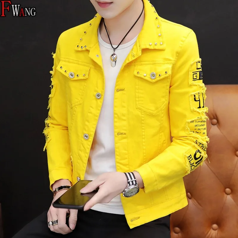 Fashion Men denim jacket Spring And Autumn Personalized design jean coats Male slim Fit Solid color Handsome Versatile
Fashion Men denim jacket Spring And Autumn Personalized design jean coats Male slim Fit Solid color Handsome Versatile