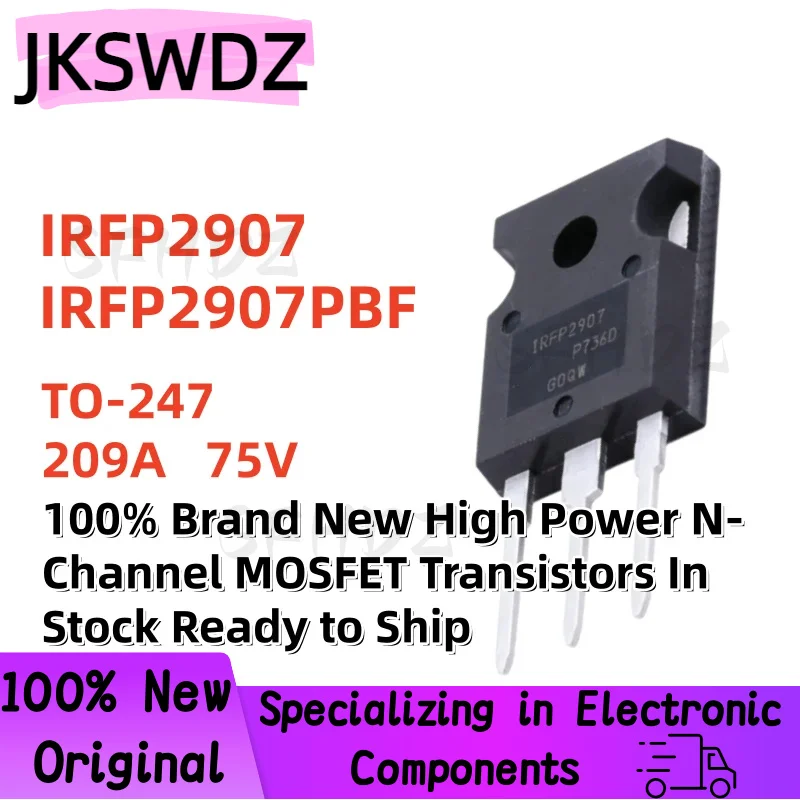 5/10/20PCS IRFP2907 IRFP2907PBF TO-247 209A 75V 100% New High Power MOSFET Fast Shipping In Stock
5/10/20PCS IRFP2907 IRFP2907PBF TO-247 209A 75V 100% New High Power MOSFET Fast Shipping In Stock