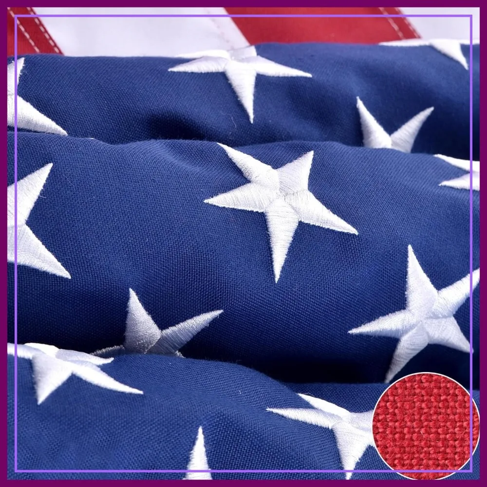 US Flag 3x5 FT Heavy Duty Spun Polyester Tearproof Waterproof All Weather with Embroidered Stars Sewn Stripes Brass Grommets
US Flag 3x5 FT Heavy Duty Spun Polyester Tearproof Waterproof All Weather with Embroidered Stars Sewn Stripes Brass Grommets