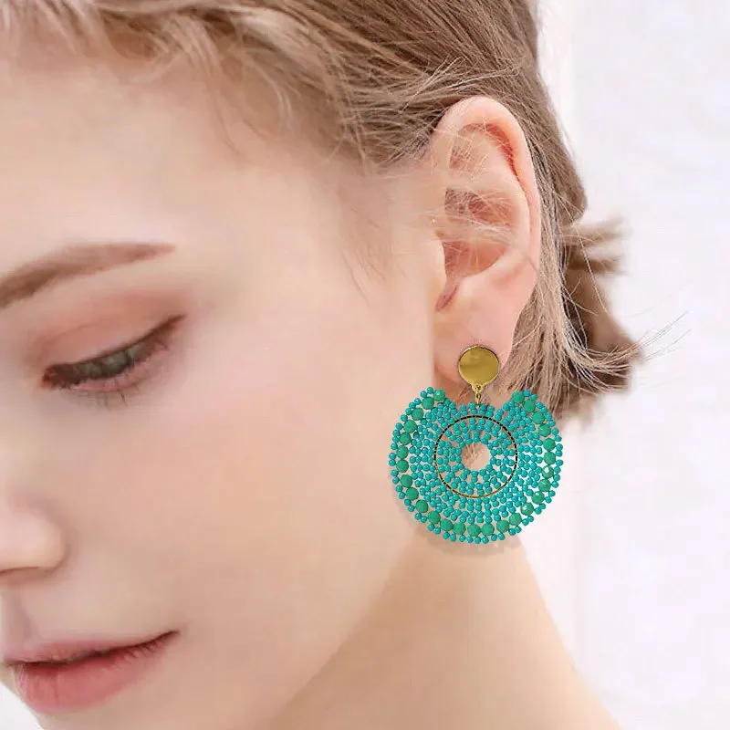 2025 Handmade Bead Earring Green Hollow Out Hand Knitting Bohemia Roundness Crystal Beaded Earrings for Women
2025 Handmade Bead Earring Green Hollow Out Hand Knitting Bohemia Roundness Crystal Beaded Earrings for Women