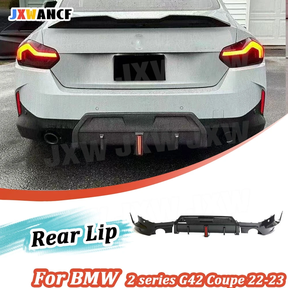 JXWANCF Car Rear Bumper Lip Diffuser With LED Rear Splitters for BMW 2 series G42 Coupe 2022-2023 2 Door Carbon Fiber FRP
JXWANCF Car Rear Bumper Lip Diffuser With LED Rear Splitters for BMW 2 series G42 Coupe 2022-2023 2 Door Carbon Fiber FRP